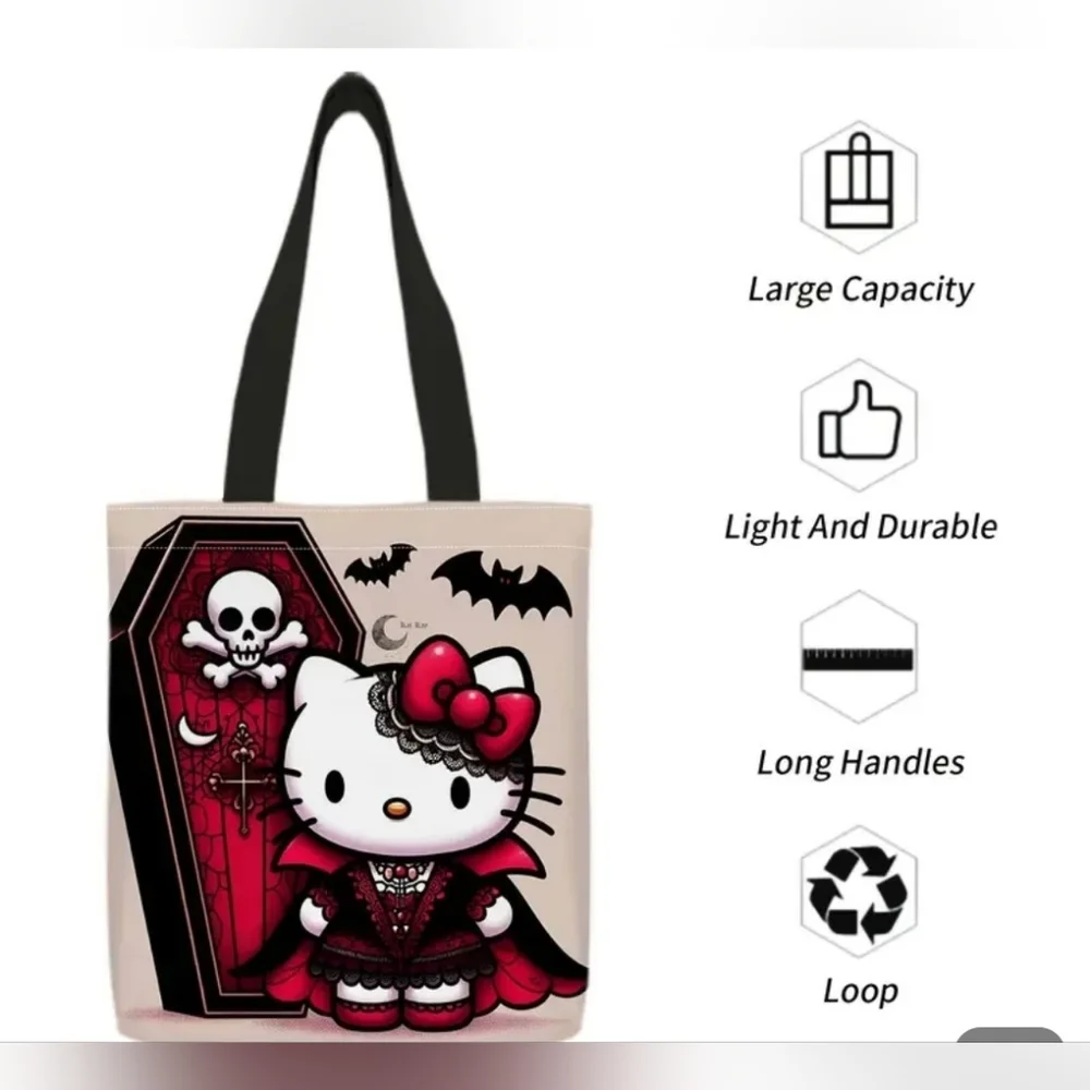 Hello Kitty Beige and Black Tote Bag - Picture 2 of 3